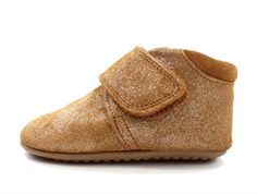Pom Pom slippers camel glitter